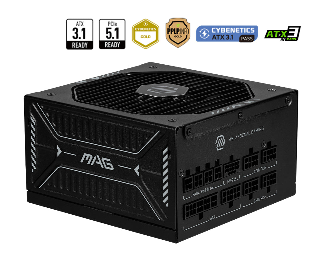 MAG A850GLS PCIE5 unidad de fuente de alimentacin 850 W 24-pin ATX ATX Negro