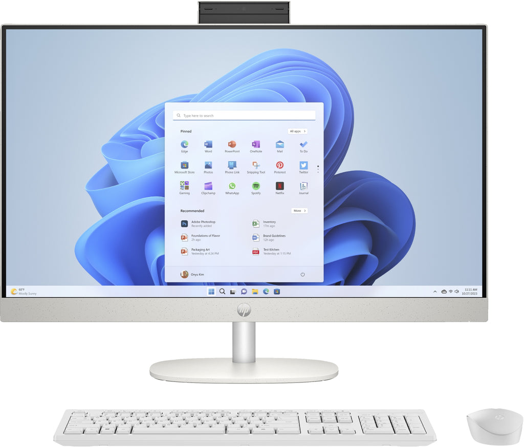 27-cr0026ns AMD Ryzen 3 7320U 68 6 cm (27") 1920 x 1080 Pixeles PC todo en uno 8 GB LPDDR5-SDRAM 512 GB SSD Windows 11 Home Wi-Fi 6 (802.11ax) Blanco