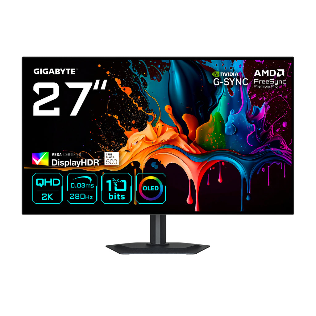 MO27Q28G Monitor Gaming OLED 27" QHD - 2560 x 1440  280Hz  0 03ms  335 cd/m  Display HDR True Black 500  HDMI 2.1  DisplayPort 1.4