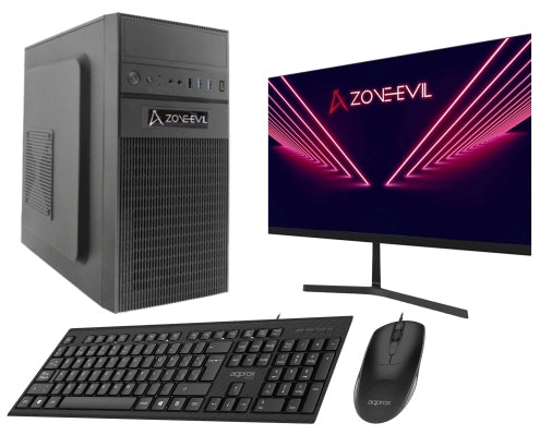 Core Slim Intel Core i5 14400/16GB/1TB SSD Nvme Negro Windows 11 + Monitor 24 Teclado y ratn
