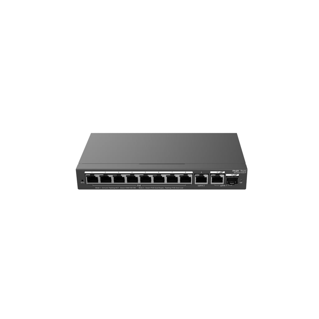 RG-ES210GS-P switch Gestionado L2 Gigabit Ethernet (10/100/1000) Energa sobre Ethernet (PoE) Negro