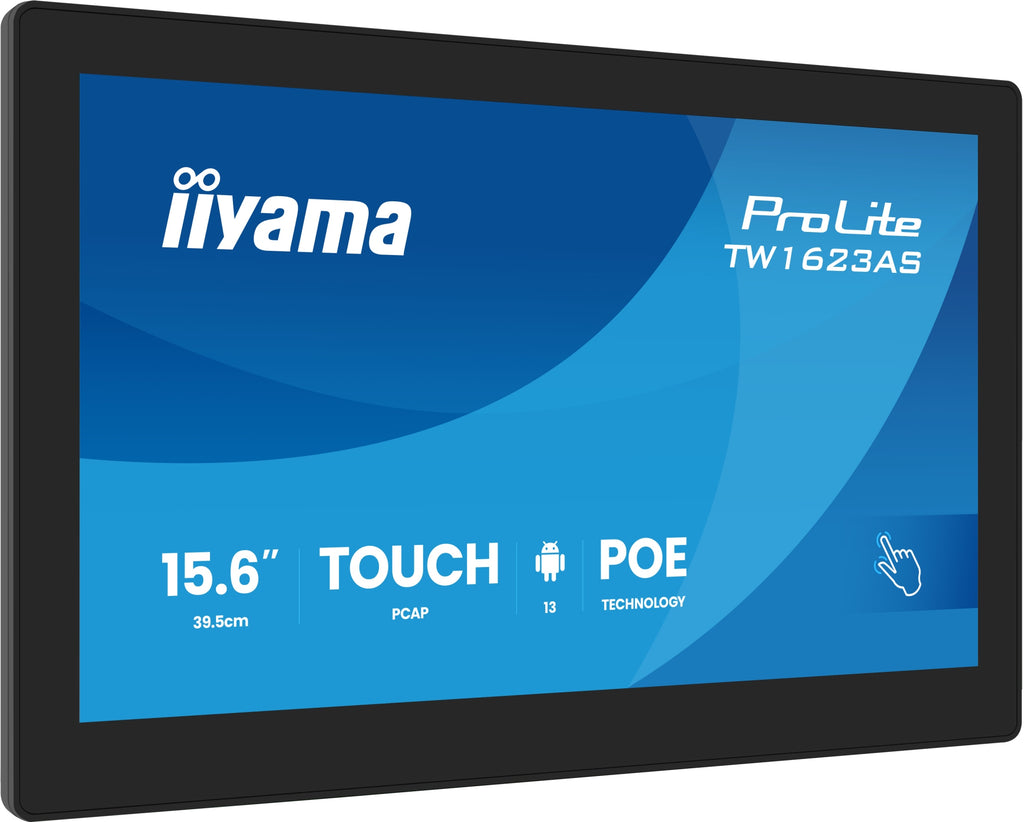 TW1623AS-B3P pantalla para PC 39 6 cm (15.6") 1920 x 1080 Pixeles Full HD LED Pantalla tctil Negro