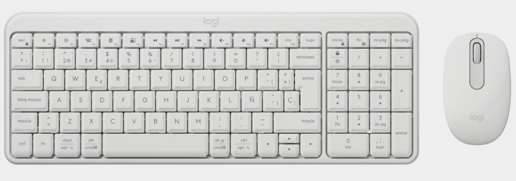 MK250 Combo teclado Ratn incluido Universal RF Wireless + Bluetooth QWERTY Espaol Blanco