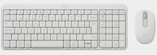 MK250 Combo teclado Ratn incluido Universal RF Wireless + Bluetooth QWERTY Espaol Blanco