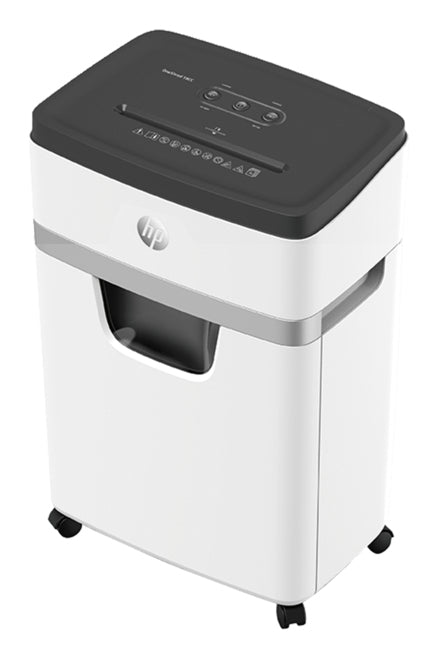 OneShred 18CC triturador de papel Corte en partculas 65 dB 22 cm Blanco  Negro