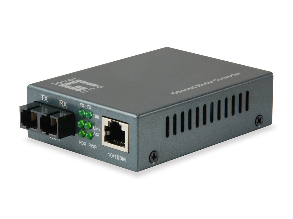 FVT-1104 convertidor de medio 100 Mbit/s 1310 nm Monomodo Negro