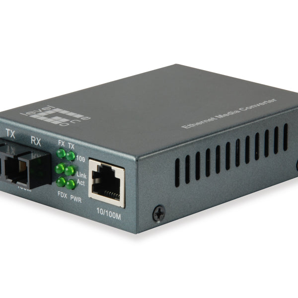 FVT-1101 convertidor de medio 100 Mbit/s 1310 nm Multimodo Negro