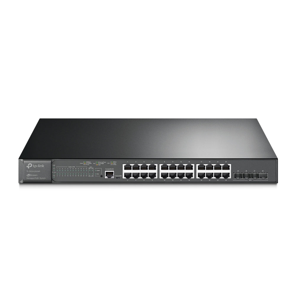 JetStream TL-SG3428XMP switch Gestionado L2+ Gigabit Ethernet (10/100/1000) Energa sobre Ethernet (PoE) 1U Negro