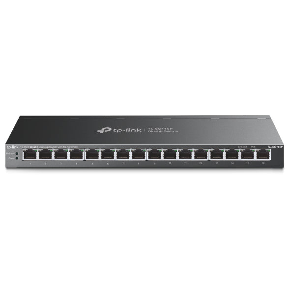 TL-SG116P switch No administrado Gigabit Ethernet (10/100/1000) Energa sobre Ethernet (PoE) Negro