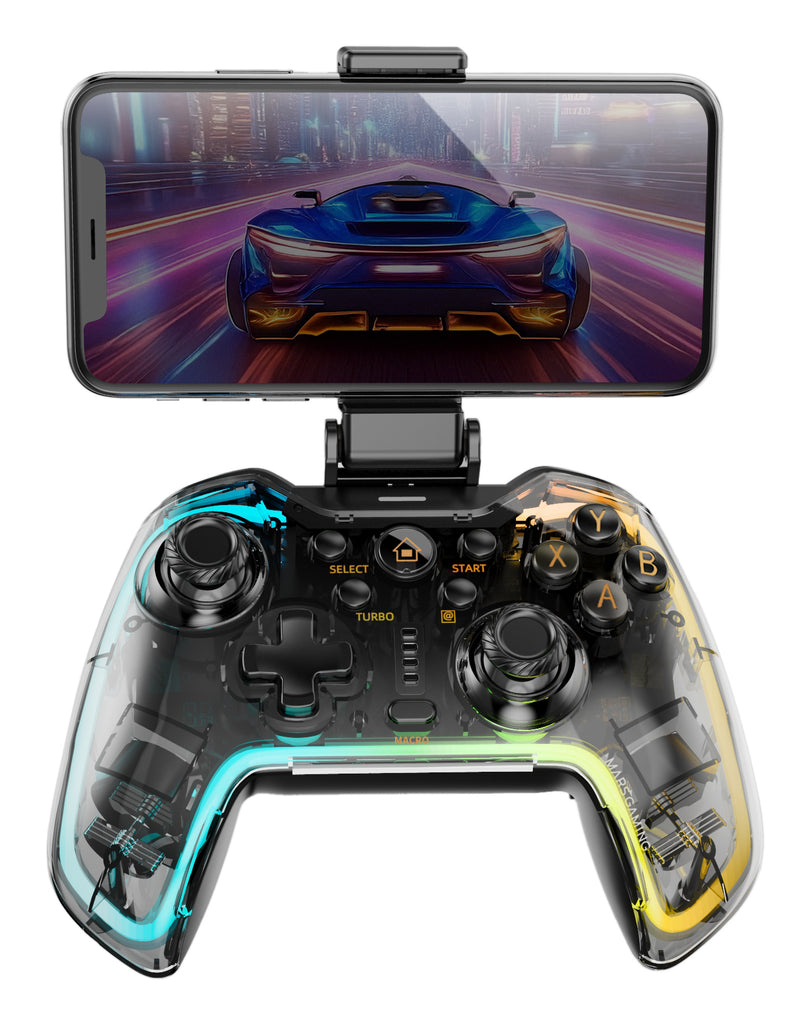 MGP-BT2 Negro  Transparente Bluetooth/USB Gamepad Analgico/Digital Android  Nintendo Switch  Nintendo Switch 2  Nintendo Switch Lite  Nintendo Switch OLED  PlayStation 4  Playstation 3