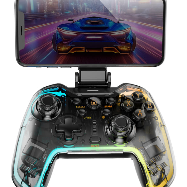 MGP-BT2 Negro  Transparente Bluetooth/USB Gamepad Analgico/Digital Android  Nintendo Switch  Nintendo Switch 2  Nintendo Switch Lite  Nintendo Switch OLED  PlayStation 4  Playstation 3