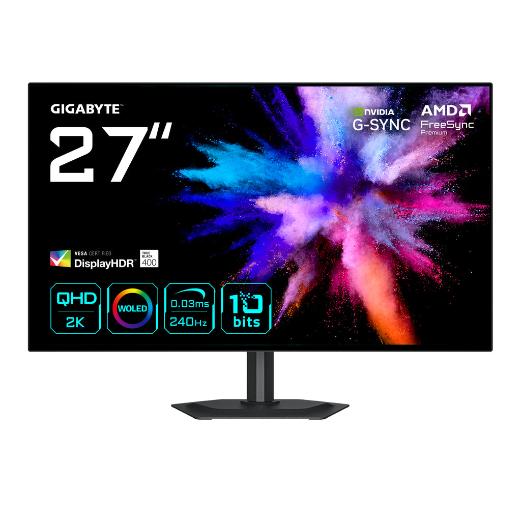 GO27Q24G Monitor Gaming OLED 27 2K QHD - 2560 x 1440  240Hz  0.03ms  275 cd/m  FreeSync Premium  G-Sync Compatible  HDMI 2.1  DisplayPort 1.4