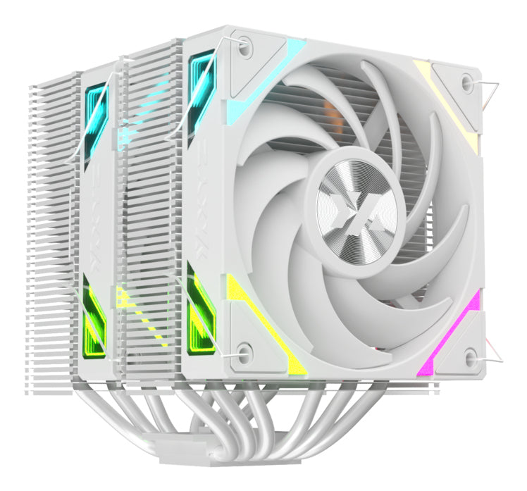 THERMAX 6 DUO  DISIPADOR CPU DUAL  VENTILADOR VORTEX ALTO RENDIMIENTO  120MM  BLANCO