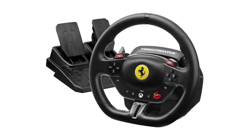 T98 Ferrari 296 GTS Negro USB Volante + Pedales Analgico/Digital PC  Xbox One  Xbox Series S  Xbox Series X  Xbox One X  Xbox One S
