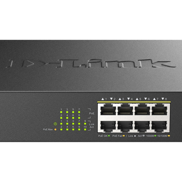 DGS-1010MP/E switch No administrado L2 Gigabit Ethernet (10/100/1000) Energa sobre Ethernet (PoE) 1U Negro