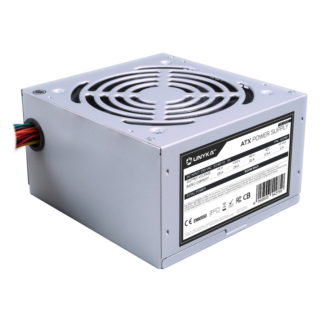 ATX 500W unidad de fuente de alimentacin 20+4 pin ATX Plata