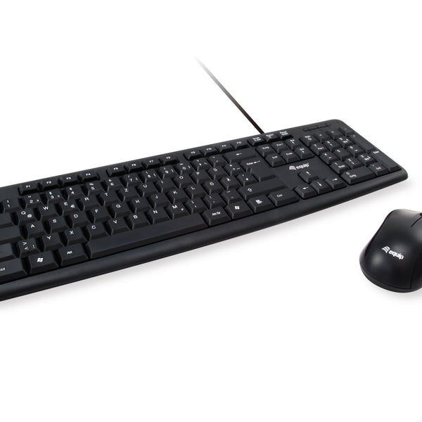 245201 teclado Ratn incluido Oficina USB QWERTY Espaol Negro