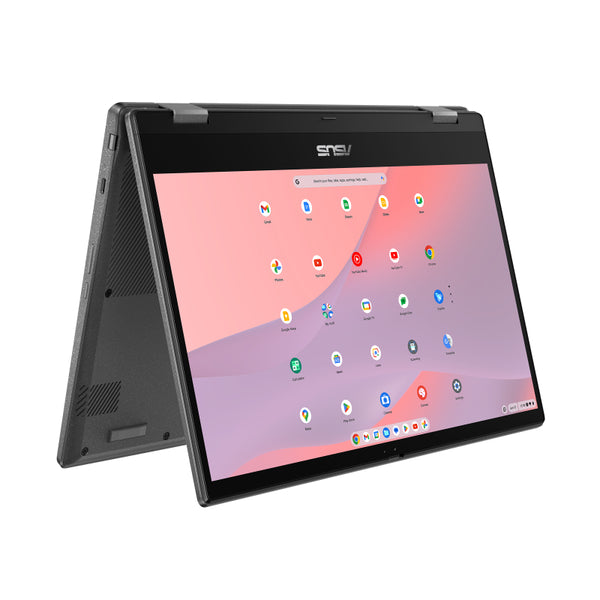 Chromebook CM14 Flip CL1402FM2A-EC0286 - Ordenador Porttil 14" Full HD (MediaTek Kompanio 520  8GB RAM  128GB eMMC  ARM Mali-G52 MC2  ChromeOS) Gris Gravidad - Teclado QWERTY espaol