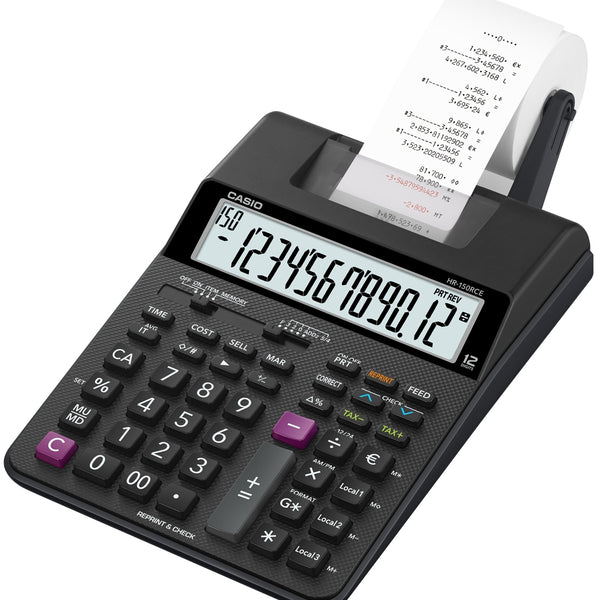 HR-150RCE calculadora Escritorio Calculadora de impresin Negro