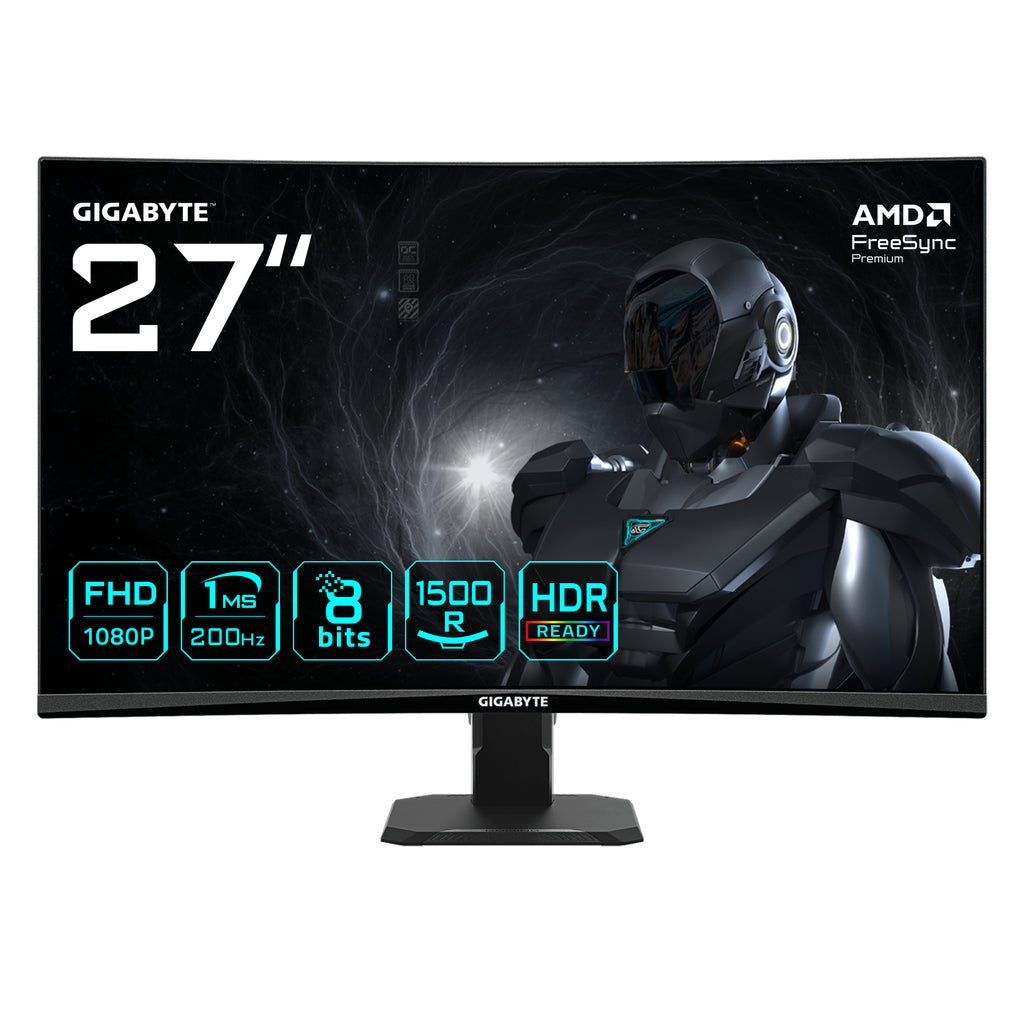 GS27FCA Monitor gaming curvo 27" FHD - 1920 x 1080  200Hz  1ms  250 cd/m  FreeSync Premium  HDR Ready  HDMI 2.0  DisplayPort 1.4