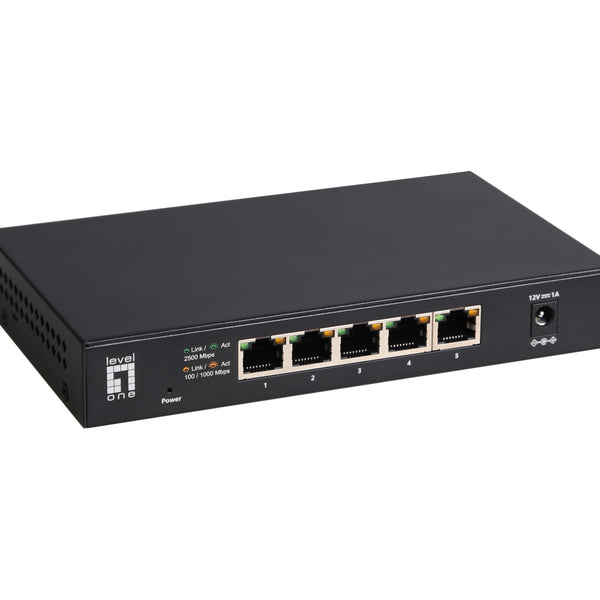 GEU-0525 switch No administrado 2.5G Ethernet (100/1000/2500) Negro