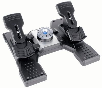 G Saitek Pro Flight Rudder Pedals Negro  Plata USB 2.0 Simulador de Vuelo Analgico/Digital PC