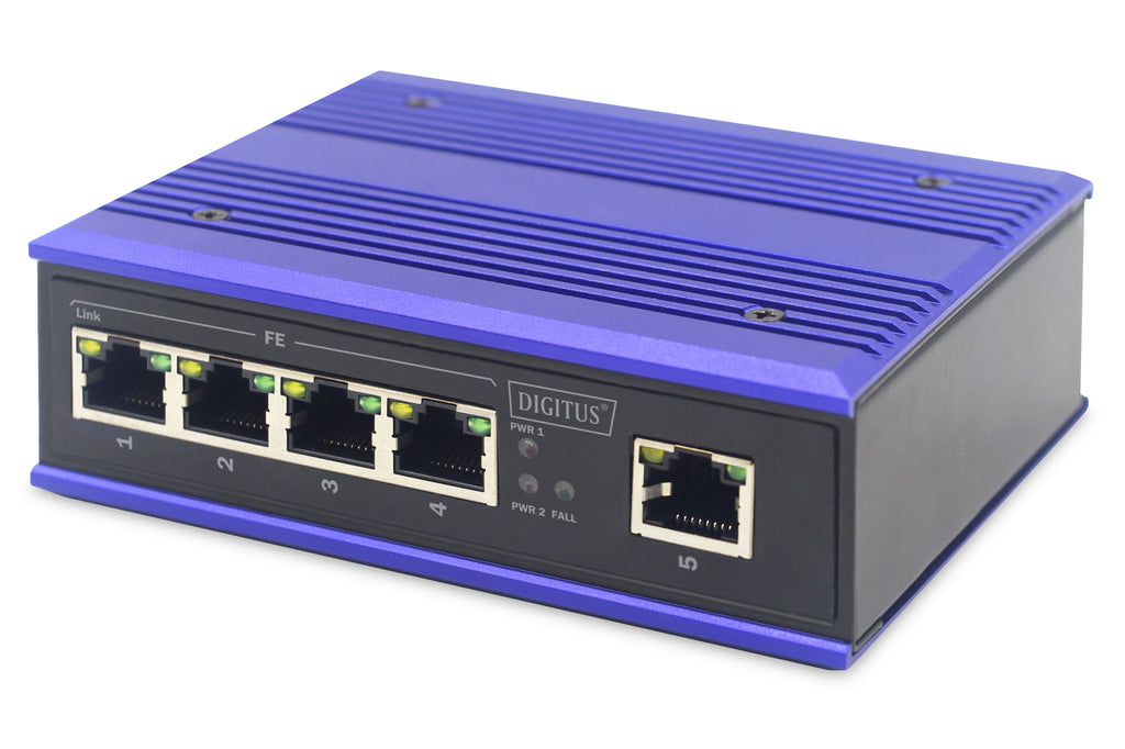 Conmutador de red Fast Ethernet de 4 puertos  industrial  no gestionado  1 enlace ascendente RJ45