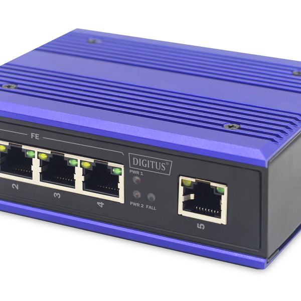 Conmutador de red Fast Ethernet de 4 puertos  industrial  no gestionado  1 enlace ascendente RJ45