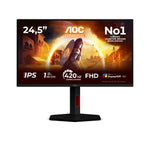 G4 25G4KUR pantalla para PC 62 2 cm (24.5") 1920 x 1080 Pixeles Full HD LED Negro  Rojo