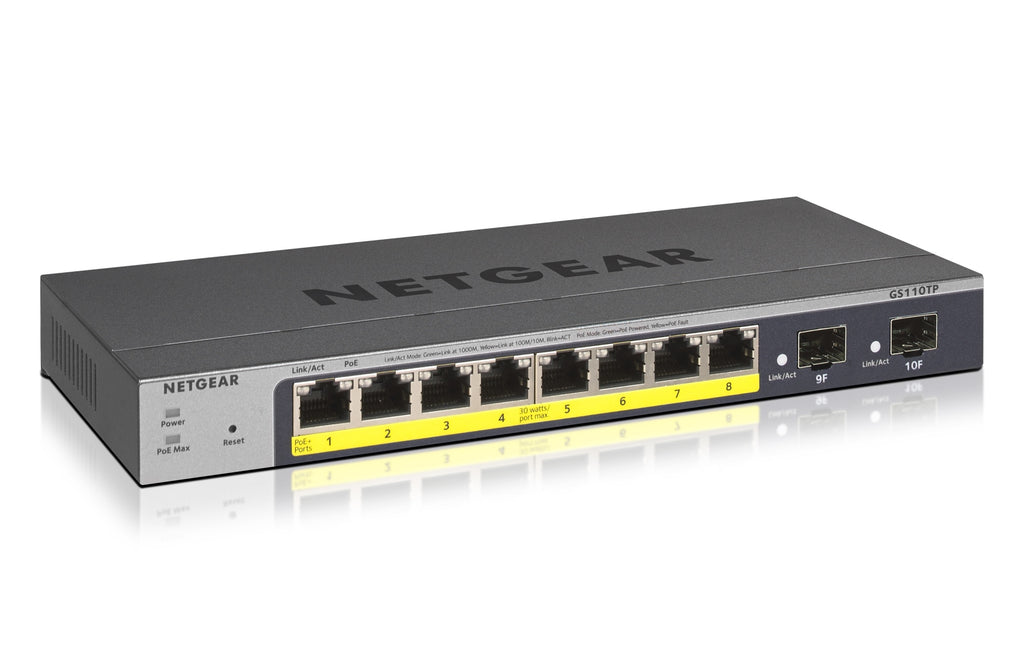 GS110TP Gestionado L2/L3/L4 Gigabit Ethernet (10/100/1000) Energa sobre Ethernet (PoE) Gris