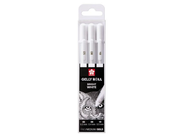 POXPGBWH3C bolgrafo de gel Bolgrafo de gel con tapa Multi Blanco 3 pieza(s)