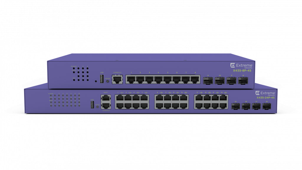 ExtremeSwitching X435 Gestionado Gigabit Ethernet (10/100/1000) Energa sobre Ethernet (PoE) 1U Violeta