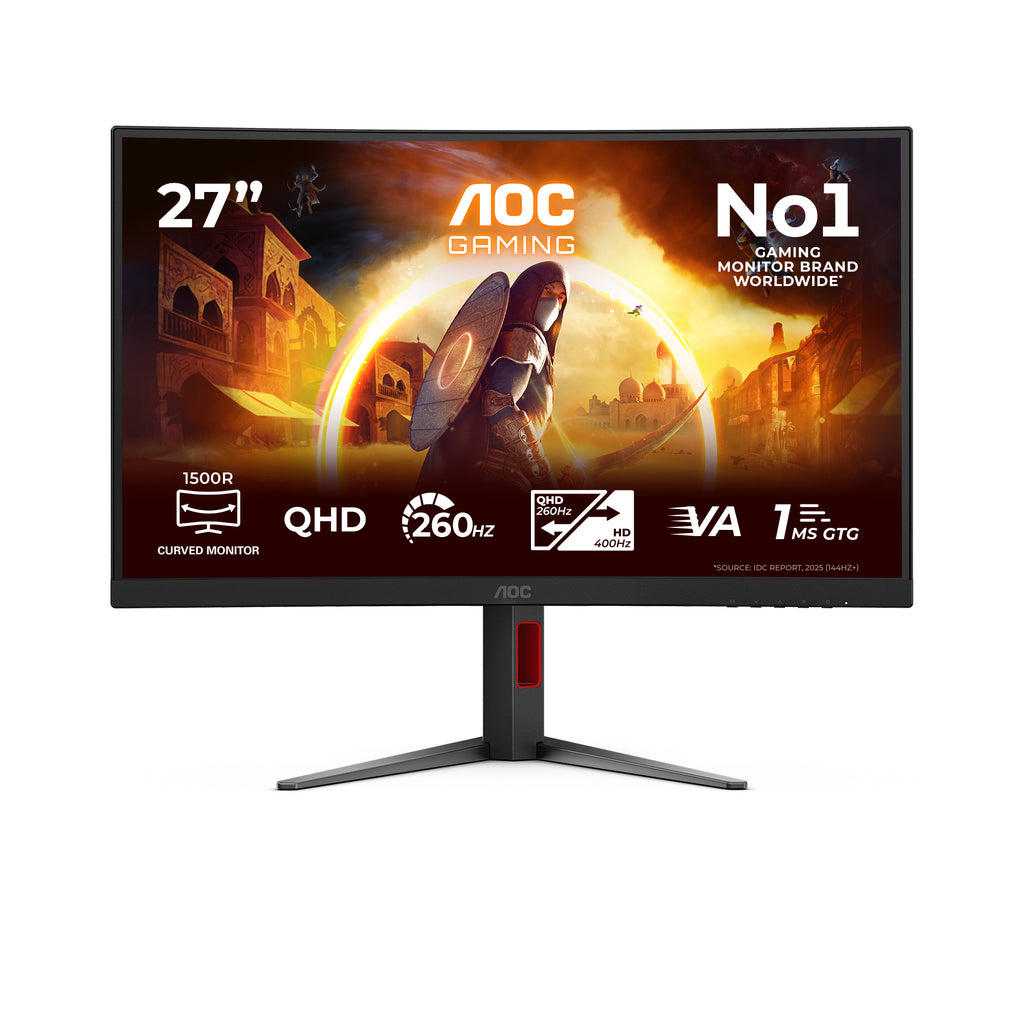 G4 Gaming pantalla para PC 68 6 cm (27") 2560 x 1440 Pixeles Quad HD LED Negro  Rojo