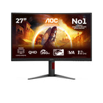 G4 Gaming pantalla para PC 68 6 cm (27") 2560 x 1440 Pixeles Quad HD LED Negro  Rojo