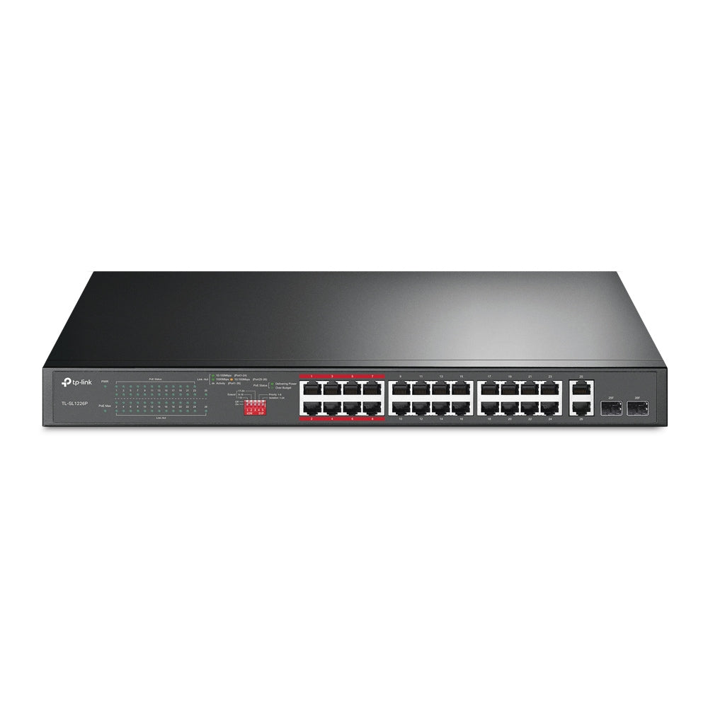 TL-SL1226P No administrado Gigabit Ethernet (10/100/1000) Energa sobre Ethernet (PoE) 1U Gris