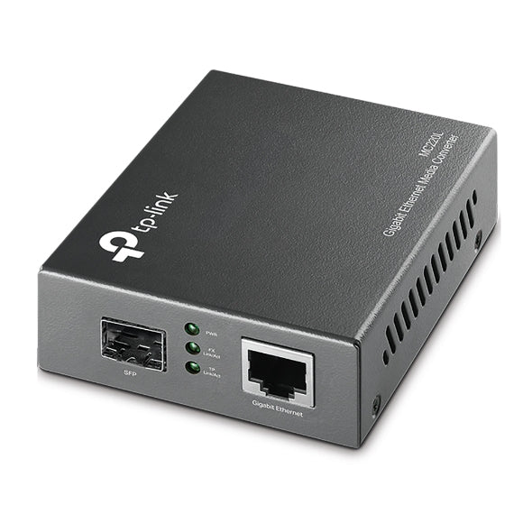 Omada MC220L convertidor de medio 1000 Mbit/s Multimodo  Monomodo Negro