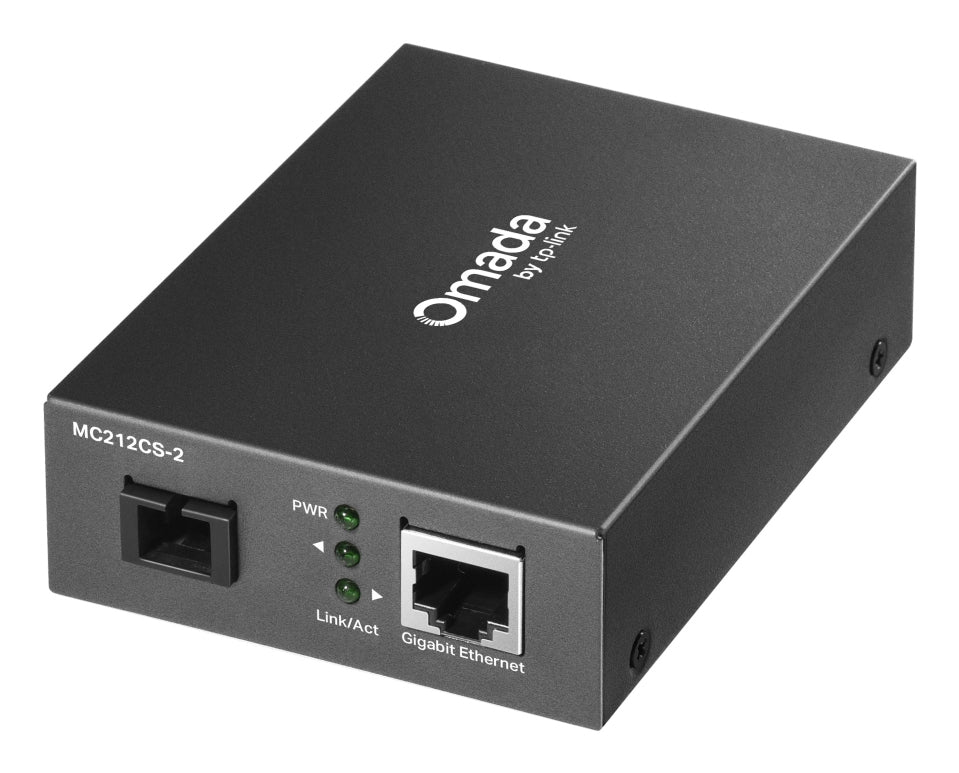 Omada MC212CS-20 convertidor de medio 1000 Mbit/s 1550 nm Monomodo Negro