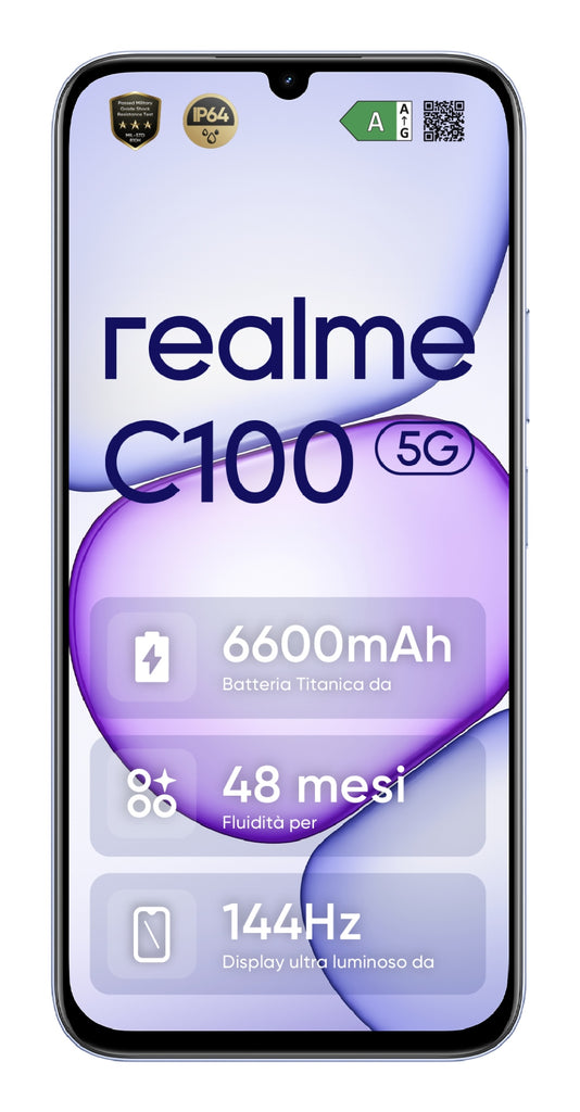 C100 5G 17 3 cm (6.8") SIM doble Android 16.0 USB Tipo C 4 GB 256 GB 6600 mAh Prpura