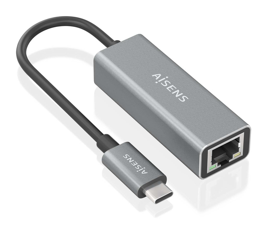 Conversor USB3.1 Gen1 USB-C a ethernet Gigabit 10/100/1000 Mbps  Gris  15cm
