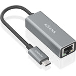 Conversor USB3.1 Gen1 USB-C a ethernet Gigabit 10/100/1000 Mbps  Gris  15cm