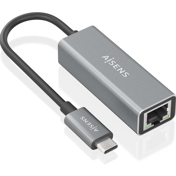 Conversor USB3.1 Gen1 USB-C a ethernet Gigabit 10/100/1000 Mbps  Gris  15cm