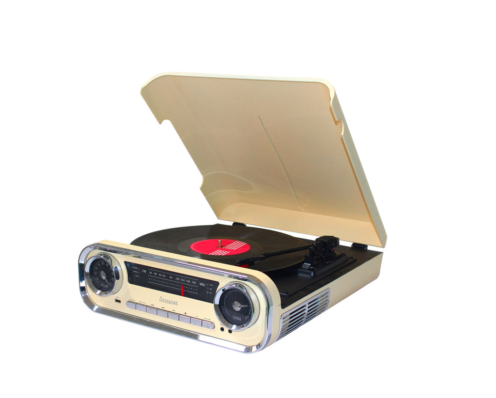 01TT15 tocadisco Tocadiscos de traccin por correa Beige  Negro