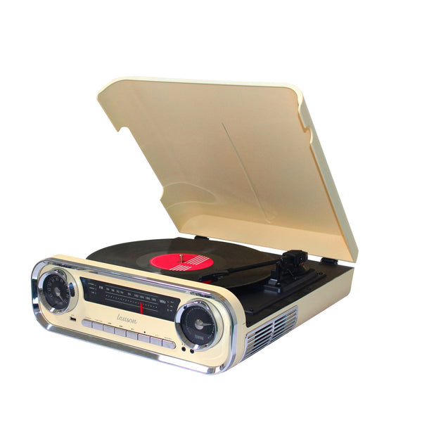 01TT15 tocadisco Tocadiscos de traccin por correa Beige  Negro