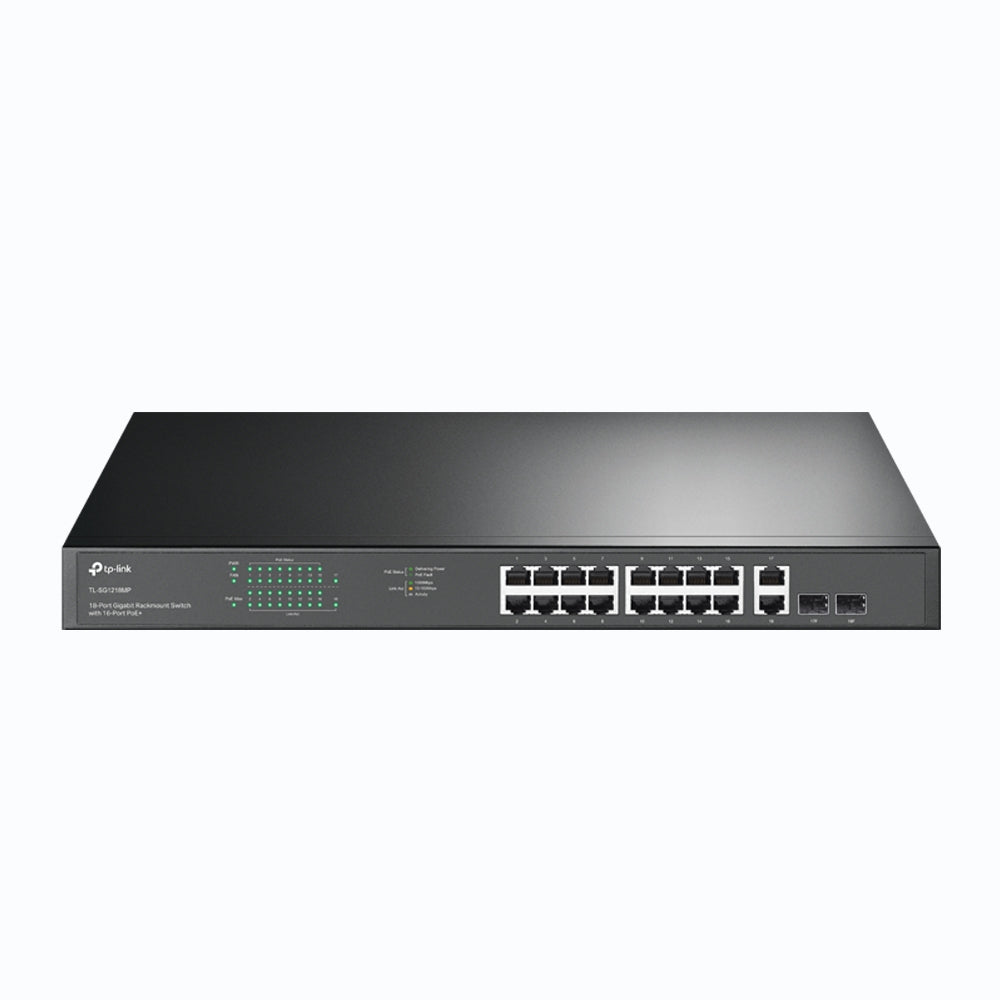 TL-SG1218MP switch No administrado Gigabit Ethernet (10/100/1000) Energa sobre Ethernet (PoE) 1U Negro