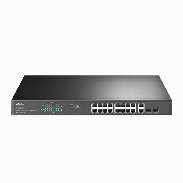 TL-SG1218MP switch No administrado Gigabit Ethernet (10/100/1000) Energa sobre Ethernet (PoE) 1U Negro