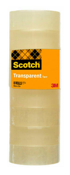 7100213205 cinta adhesiva 33 m Acrlico  Polipropileno (PP) Transparente 8 pieza(s)