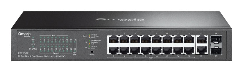 ES220GP switch Gestionado Gigabit Ethernet (10/100/1000) Energa sobre Ethernet (PoE) Negro
