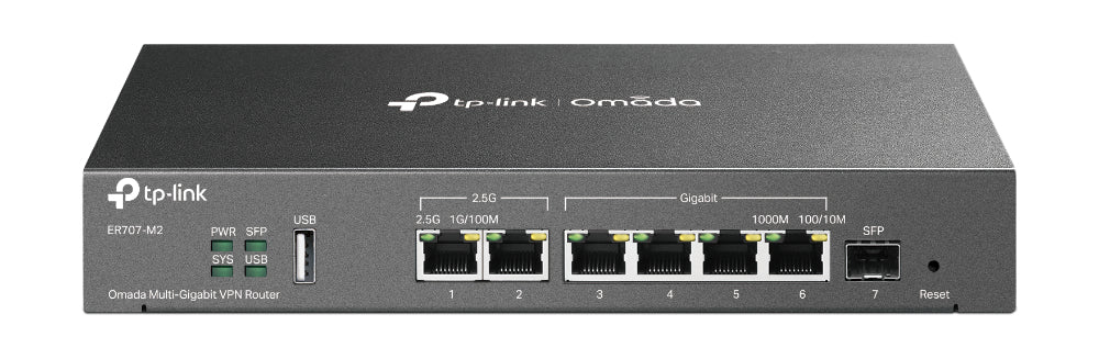 Omada ER707-M2 router 2.5 Gigabit Ethernet  Ethernet rpido  Gigabit Ethernet Negro
