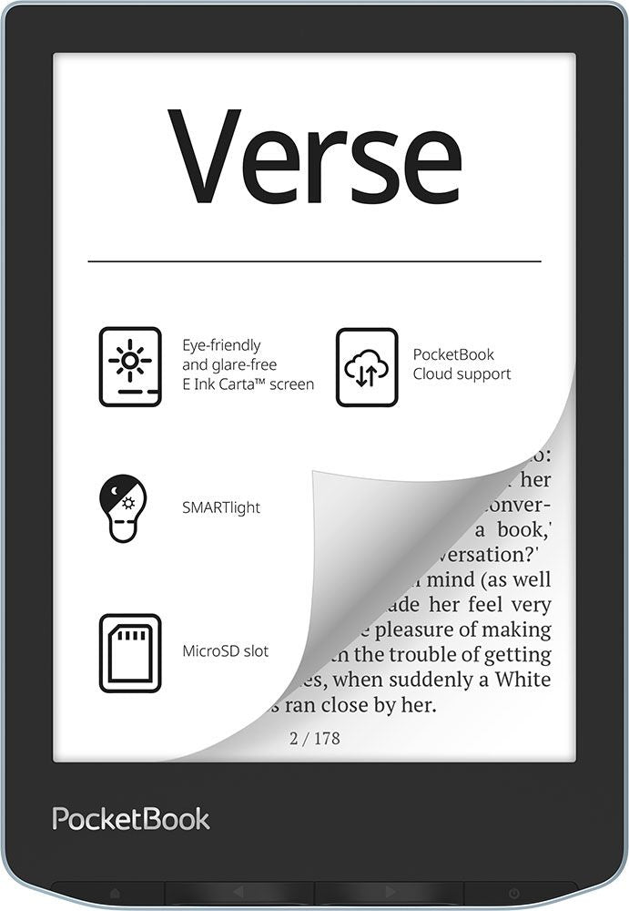 Verse lectore de e-book 8 GB Wifi Negro  Azul