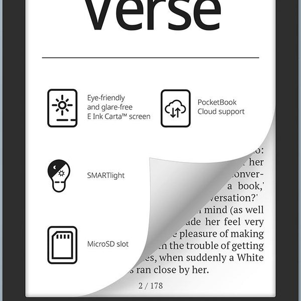Verse lectore de e-book 8 GB Wifi Negro  Azul